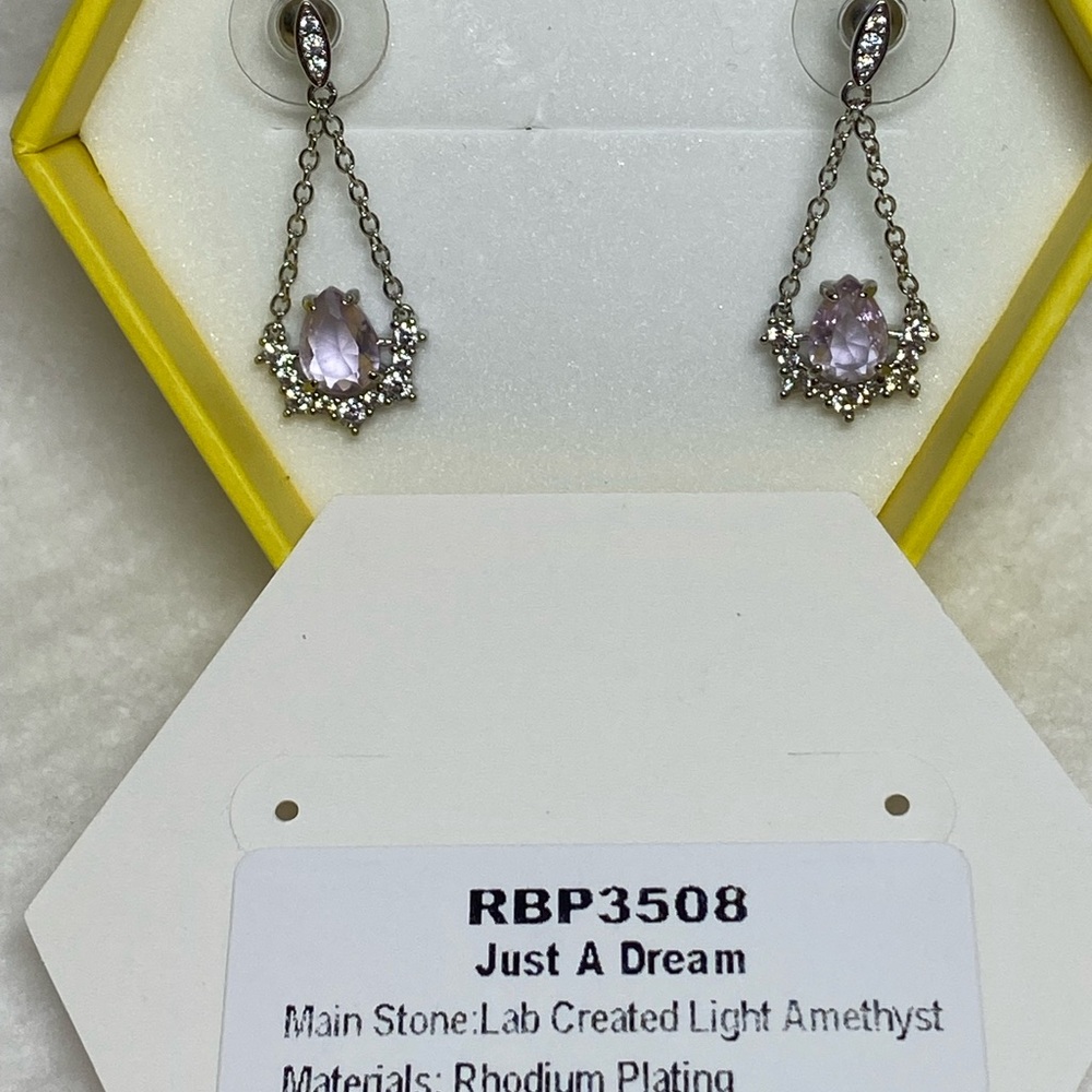 Just A Dream Silver and Light Purple Earrings